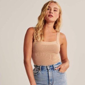 Square Neck Sweater Knit Bodysuit